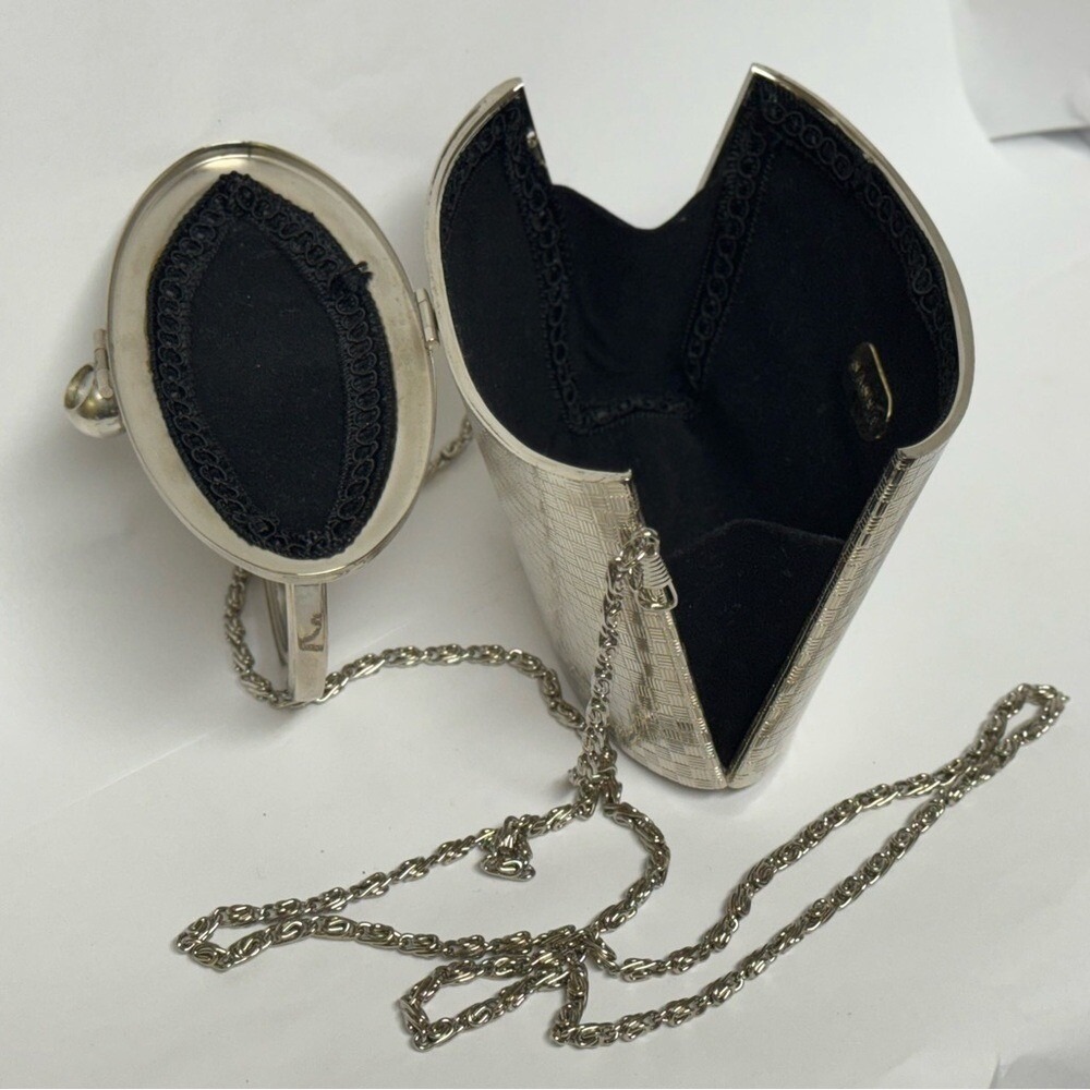 Sasha New York silver tone Evening Bag EUC - Picture 11 of 13